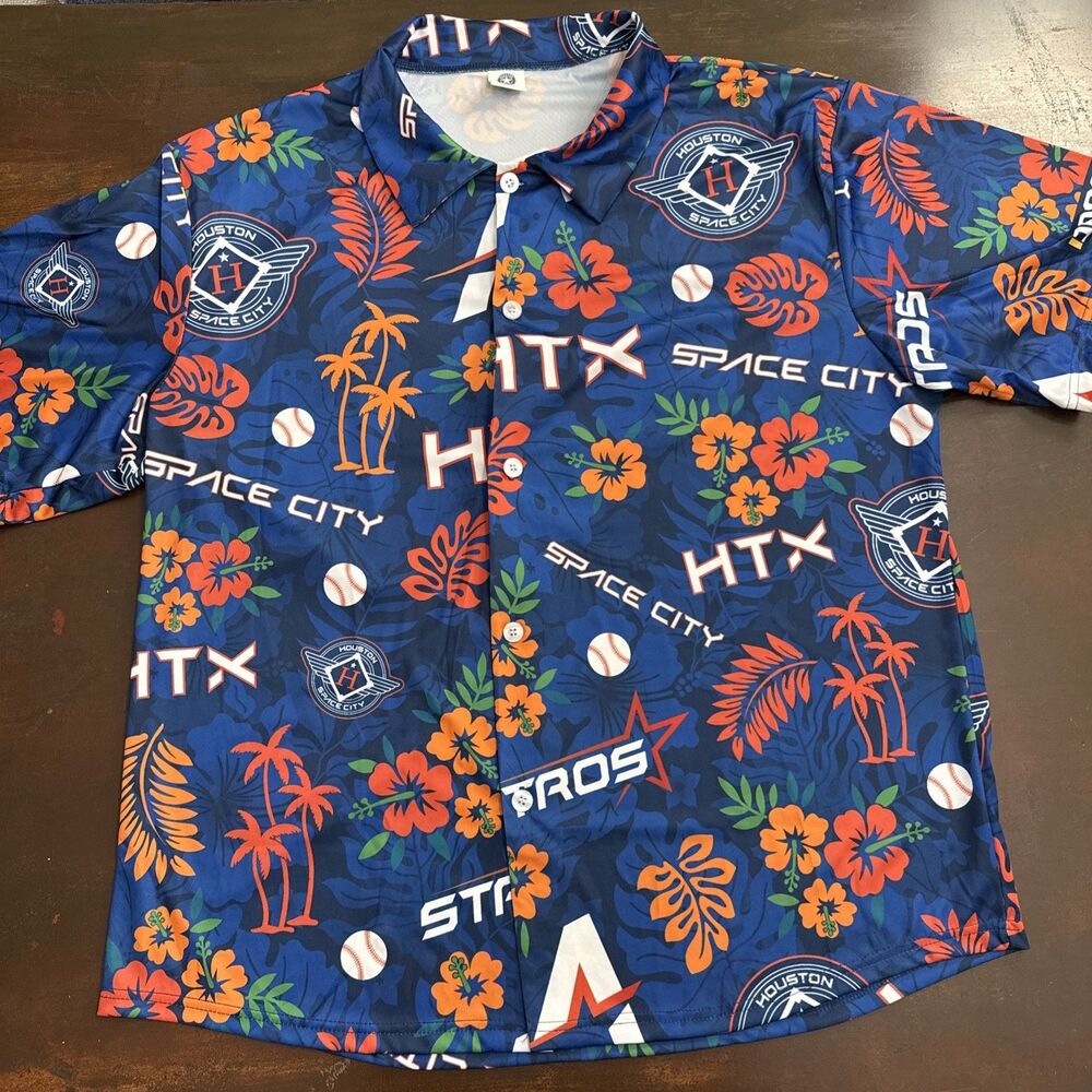 Houston Astros City Connect Hawaiian Shirt XL Promotional Space city HTX Sports